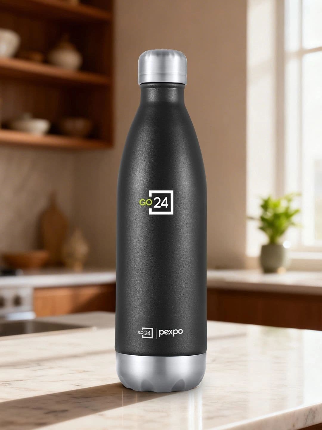 Go24 Electro Kinght Black 3 Layer Insulated Stainless Steel Flask 750ml