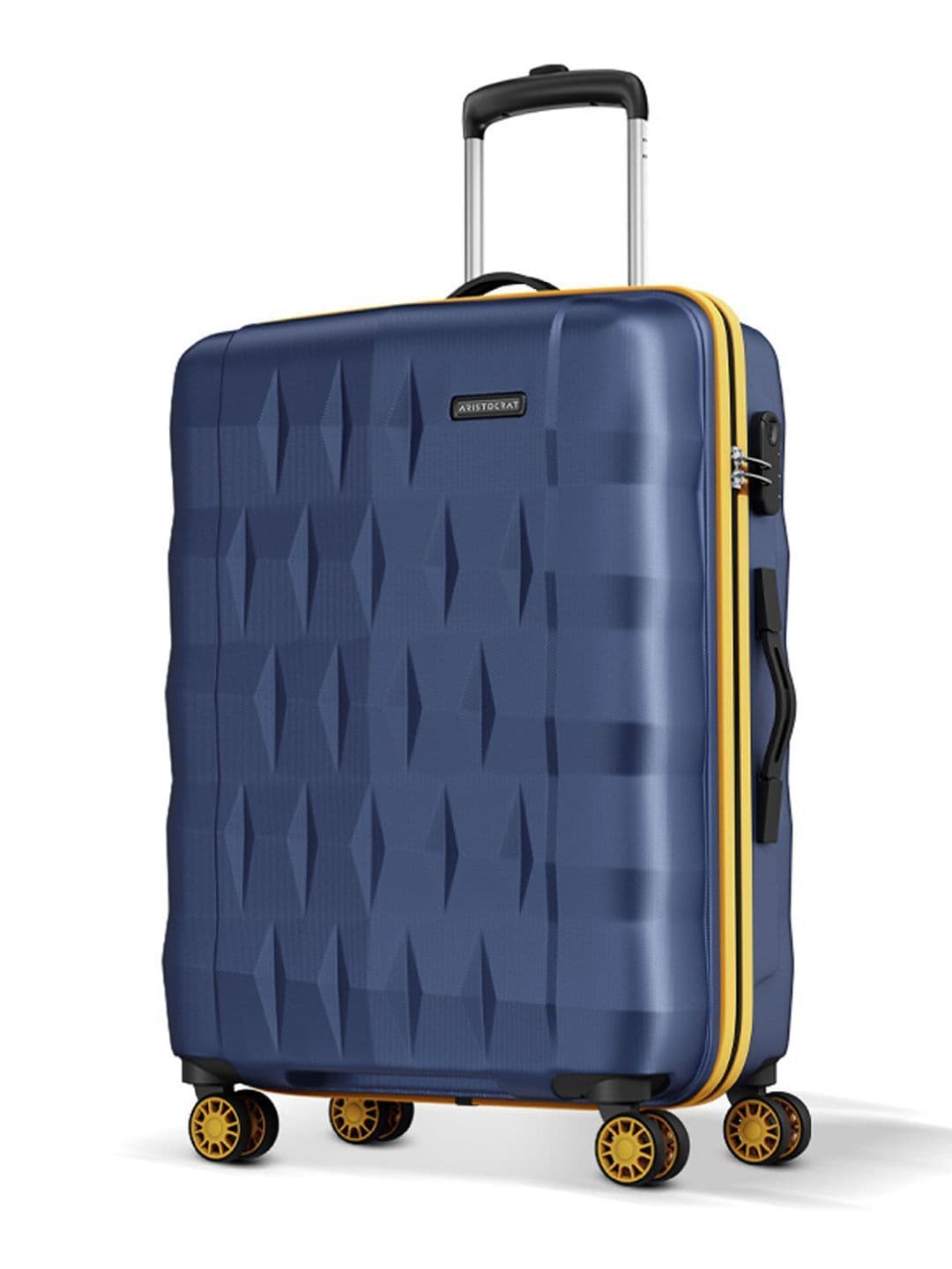 Aristocrat Comet Blue Medium Hard Luggage 66cm Check-in Trolley Bag With Smooth 8-Wheel