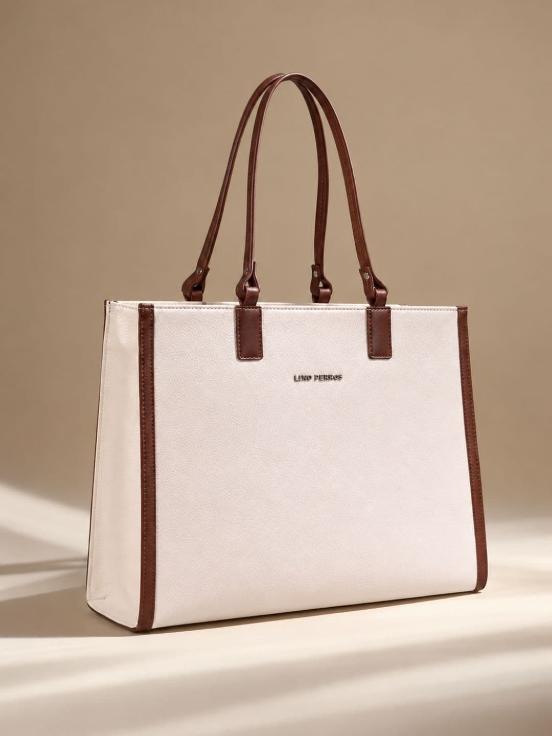 Lino Perros Textured Structured Laptop Shoulder Bag