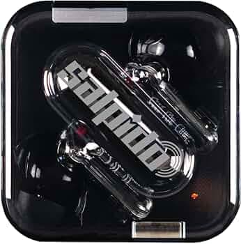 Salpido Ear Waves S06 Bluetooth True Wireless Ear Buds with Mic | Translucent Design, 13mm Driver, Playback Upto 20 Hrs | Black