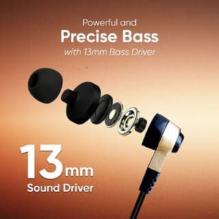 Digimate Hi-Fi Stereo 3.5mm Jack Common Bass Wired Earphone With Mic, Black