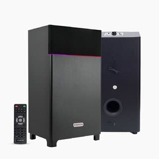 Digimate DG-BB01 Boombox 80 Watt Powerful Tower Speaker 6.5" Woofer High Power Bass, 4.0" Speaker, AUX, USB, LED Lights+Display, BT+ Wired Karaoke Mic...
