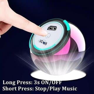iCall Smallest M4 Wireless Bluetooth Speaker 5W Stereo Channel Portable Bass Speaker with Mic (Multicolor)
