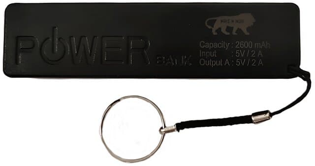 Unv 2600 Mah Power Bank (15 W Fast Charging) (Black Lithium-Ion)B