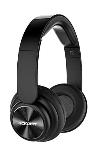 Ackofit Wireless Bluetooth Headphones Over Ear, 8 Hrs Comfortable Upgraded Headphones, Rechargeable, Headphones with Microphone for Phone Tablet(Black