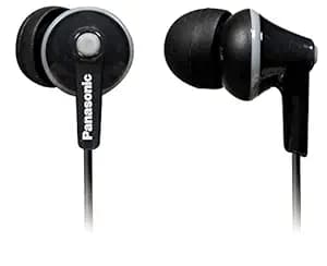 Panasonic RP-TCM125 Wired In Ear Headset with Mic (Black) In-Ear