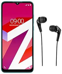 Lava Z4 (4GB RAM, 64GB Storage)- Aqua Blue + Lava Earphone E1 Black Smartphones