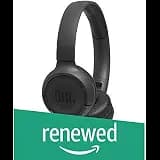 (Renewed) JBL Tune 500 Powerful Bass On-Ear Headphones with Mic (Black)
