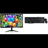 Zebronics 18.5" LED Monitor, ZEB-19HD LED with Zebronics Wired Keyboard Combo