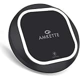 Amkette Power Pro Air 300 Qi Certified Wireless Charger for iPhone XR/XS/8 Plus/ 8,Samsung Galaxy S9+/S9, Google Pixel 3…