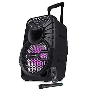 Zebronics ZEB-100 MOVING MONSTER X8L Wireless Bluetooth Trolley Speaker With Supporting SD Card, USB, AUX, FM, Remote Control, Wireless Mic & RGB Ligh