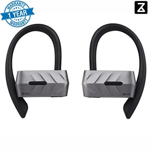 Zakk Twins True Wireless Bluetooth Cordless Earphone with Mic Compatible with All Phones (Grey)