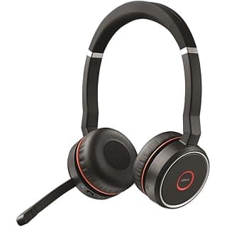 Jabra Evolve 75 UC Wireless Bluetooth On Ear Headphones with Mic (Black)