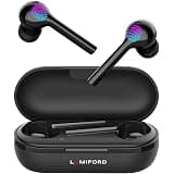 Lumiford Max T55 True Wireless Earbuds with Bluetooth V5.0, Hi-fi Bass, 15 Hours Battery Life with case, Smart Touch Controll