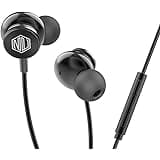 Nu Republic Jaxx 10 Wired Earphone with 10mm Drivers, Deep Bass and Mic - Black