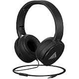 (Renewed) Boult Audio Audio Bass Buds Q2 Wired Over Ear Headphones with Mic (Black)