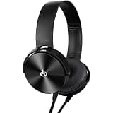 Digibuff Extra bass 450 Headphones Over The Ear Headset with Deep bass (Black) Metal