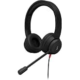 iBall Decibel U180 Wired Headset, 40mm Neodymium Drivers, Ultra-Light Build | 1.8m USB Braided Cable, Flexible 270° Swivel Bo