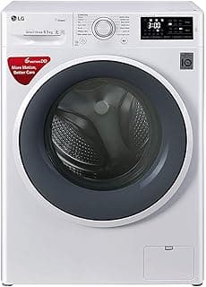LG 6.5 kg Inverter Fully-Automatic Front Loading Washing Machine (FHT1265SNW, Blue and White)