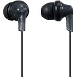Panasonic RPHJE120K Black Earphones Ergofit Design
