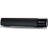 Amkette Boomer Compact Wireless Bluetooth Soundbar, 12 Hours Play Time & Two Large Passive Subwoofer with Multiple Playback O