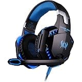Kotion Each Wired Over the Ear Headsets with Mic & LED - G2000 Edition (Black/Blue)