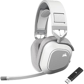 Corsair HS80 MAX Wireless Multiplatform Gaming Headset with Bluetooth – Dolby Atmos – Broadcast Quality Microphone – iCUE Com