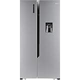 AmazonBasics 564 L Side-by-Side Door Refrigerator (Silver Steel Finish)