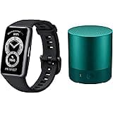 HUAWEI Band 6 Fitness Tracker Smartwatch, 1.47''AMOLED Color Screen, SpO2, 14 Days Battery Life (Black) + Free Huawei Mini Sp