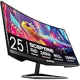 Sceptre Curved 24.5-inch Gaming Monitor up to 240Hz 1080p R1500 1ms DisplayPort x2 HDMI x2 Blue Light Shift Build-in Speakers