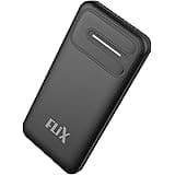 FLiX 10000 mAh Lithium Polymer 2 USB Output Power Bank Marathon M1 with 12 Watt Fast Charging, Black