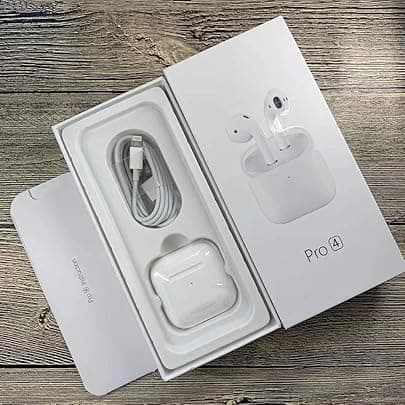 M-Tex Wireless Pro 4 Earpods/Airpods/Earbuds/Earphones with Mic | for Android/iOS/Smartphones | White Colour with…
