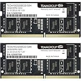 TEAMGROUP Elite DDR4 32GB Kit (2 x 16GB) 3200MHz PC4-25600 CL22 Unbuffered Non-ECC 1.2V SODIMM 260-Pin Laptop Notebook PC Com