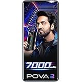 (Renewed) TECNO POVA 2 (Energy Blue, 4GB RAM, 64GB Storage)| 7000mAh Battery | 48MP Camera | Helio G85