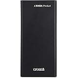 Croma 18W Fast Charge Power Delivery PD 10000mAh Lithium Polymer Power Bank with Aluminium Casing 18 Months Warranty (CRCA008