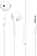 Dhaya Agencies Generic Oppo Mh319 Half-Ear Wired Earphones with mic,Suitable for Android Smartphones（White）