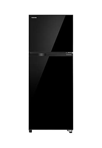 Toshiba 325 L 2 Star Inverter Frost-Free Double Door Refrigerators ((GR-AG36IN(XK),Black Glass)