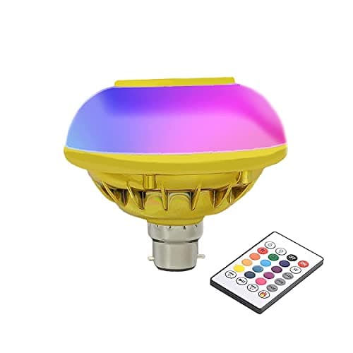 RSCT Bluetooth Speaker Music Bulb Light With Remote 3 in 1 12W Led Bulb with Bulb B22 + RGB Light Ball Bulb Colorful with Remote Control for Home, Bedroom, Living Room, Party and Decoration(1)