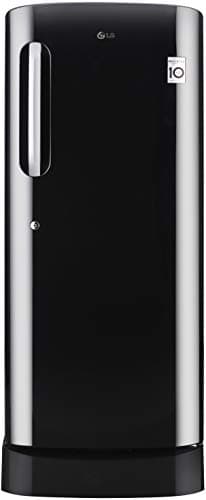 LG 235 L 4 Star Inverter Direct-Cool Single Door Refrigerator (GL-D241AESY, Ebony Sheen, Base stand with drawer)