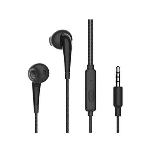 oraimo Halo-S Legendary Sound Reinforce Cable Half-in-Ear Wired Earphones with Remote Control &amp; Mic - Black