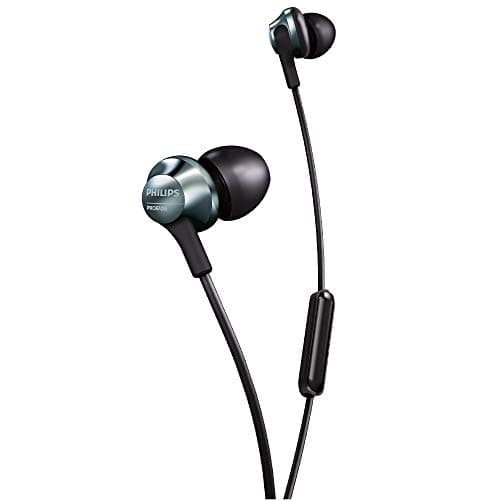 (Renewed) Philips Pro Series in Ear Headphones with mic PRO6105BK (Black)