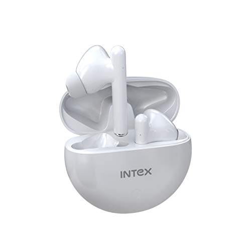 Intex Airstuds Elite in-Ear True Wireless Bluetooth Headphones (TWS) with Smart Touch Control (ICY White)