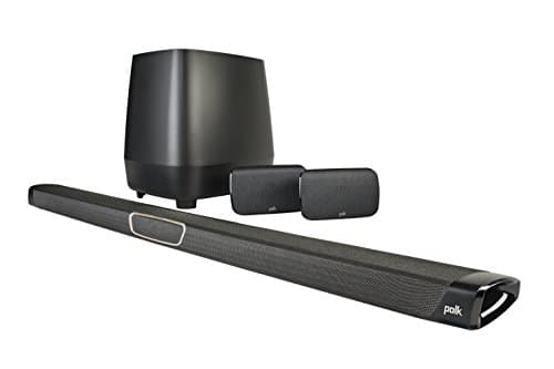Polk Audio MagniFi MAX SR 400W, 5.1 Soundbar System, Works with Google Assistant, 4K HDMI (Black)