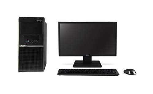 Acer Veriton M200 Desktop with 19.5 inch HD Monitor (Intel Pentium Gold G5420 Processor/4GB/1TB/Window 10 Home 64Bit/Integrated Graphics), Black