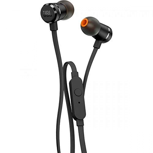 (Renewed) JBL T290 Pure Bass All Metal in-Ear Headphones with Mic (Black)