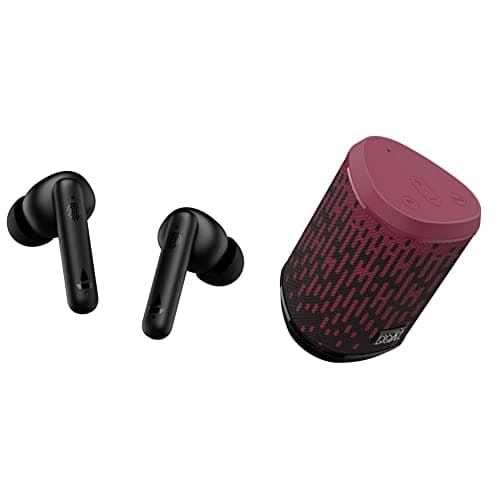boAt Airdopes 141 True Wireless Earbuds with 42H Playtime, Beast™ Mode,mooth Touch Controls(Bold Black) & Stone 170 5W Bluetooth Speaker with Upto 6 Hours Playback, TWS Feature,Multifunction Buttons