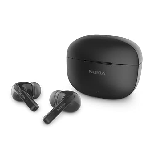 Nokia Go Earbuds+ True Wireless Earbuds TWS-201 (Black) - Portable Bluetooth 5.0 in-Ear Headphones with Touch Control - Comfortable Fit, Voice Assistant-Enabled, 26 Hours Use with Charging Case