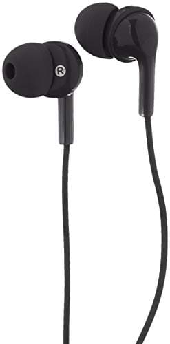 (Renewed) AmazonBasics in-Ear Headphones with Mic - Black
