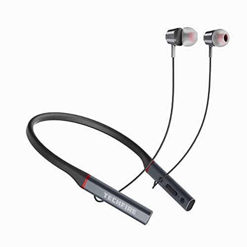 Techfire Live 1000 Wireless Bluetooth In Ear Neckband Headphone with Mic (Black)