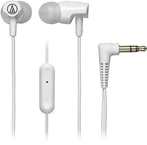 Audio-Technica SonicFuel ATH-CLR100ISWH in-Ear Headphones with Mic (White)